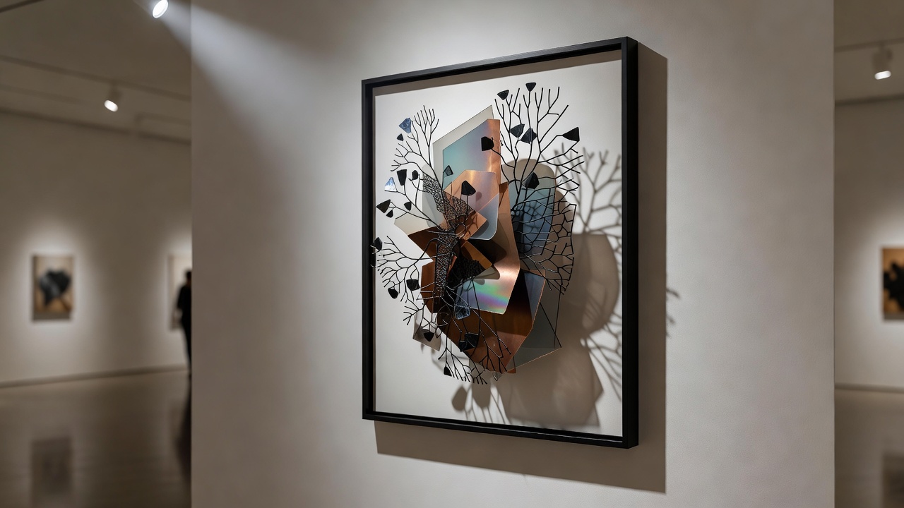 Exhibition frame showing unusual creative art artwork